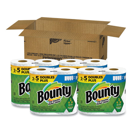 Select-a-Size Kitchen Roll Paper Towels, 2-Ply, White, 6 x 11, 113 Sheets/Roll, 2 Double Plus Rolls/Pack, 4 Packs/Carton