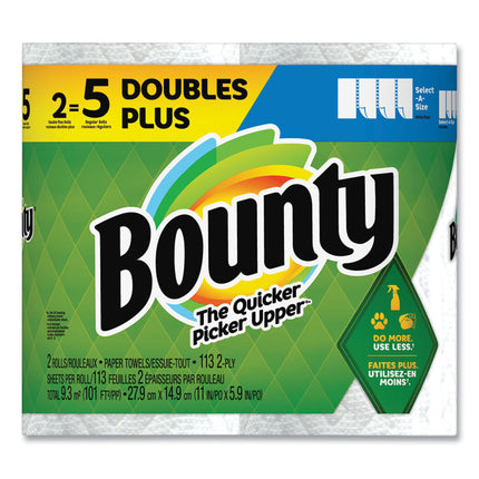 Select-a-Size Kitchen Roll Paper Towels, 2-Ply, White, 6 x 11, 113 Sheets/Roll, 2 Double Plus Rolls/Pack, 4 Packs/Carton