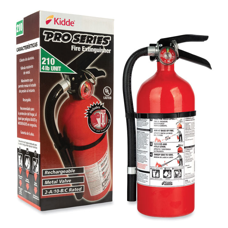 Pro 210 Fire Extinguisher, 2-A, 10-B:C, 4 lb