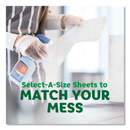 Select-a-Size Kitchen Roll Paper Towels, 2-Ply, White, 6 x 11, 123 Sheets/Roll, 8 Triple Rolls/Carton