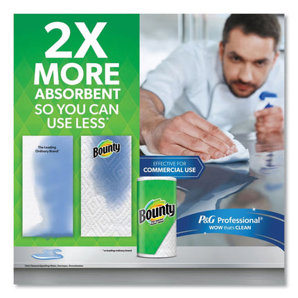 Kitchen Roll Paper Towels, 2-Ply, White, 10.5 x 11, 75 Sheets/Roll, 4 Triple Rolls/Pack, 6 Packs/Carton