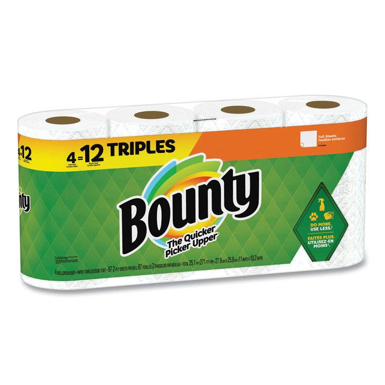 Kitchen Roll Paper Towels, 2-Ply, White, 10.5 x 11, 75 Sheets/Roll, 4 Triple Rolls/Pack, 6 Packs/Carton