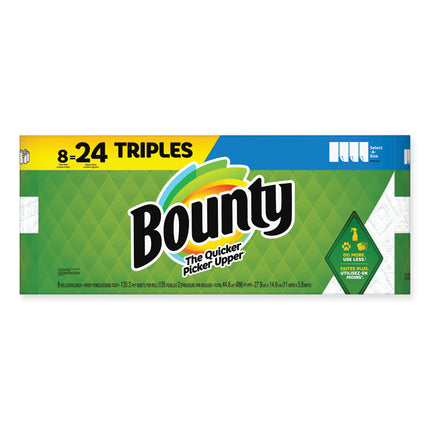 Select-a-Size Kitchen Roll Paper Towels, 2-Ply, White, 6 x 11, 123 Sheets/Roll, 8 Triple Rolls/Carton