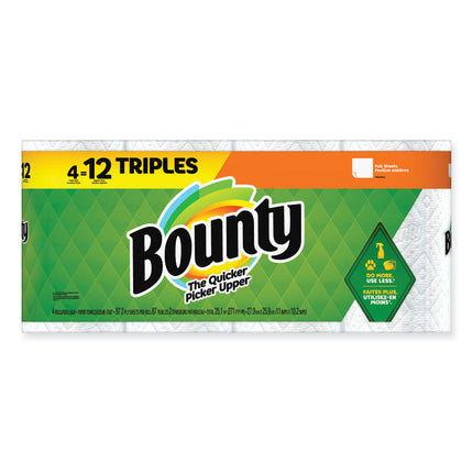 Kitchen Roll Paper Towels, 2-Ply, White, 10.5 x 11, 75 Sheets/Roll, 4 Triple Rolls/Pack, 6 Packs/Carton