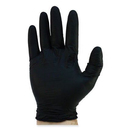ProGuard Powder Free Nitrile Gloves, Large, Black, 100/Box