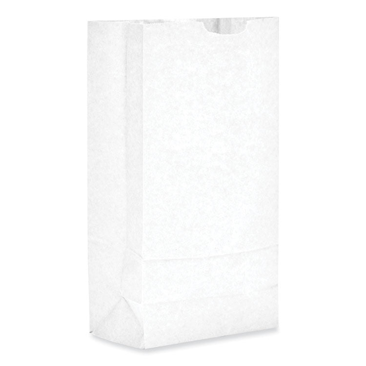Grocery Paper Bags, #10 Size, 7" x 4.38" x 13.75", White, 500/Bundle