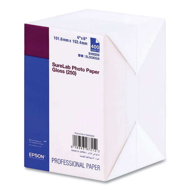 SureLab Photo Paper, 4 x 6, Gloss White, 400/Pack