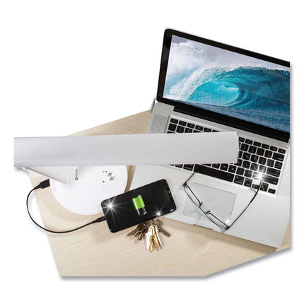 Wellness Series Sanitizing Emerge LED Desk Lamp, 23" High, White