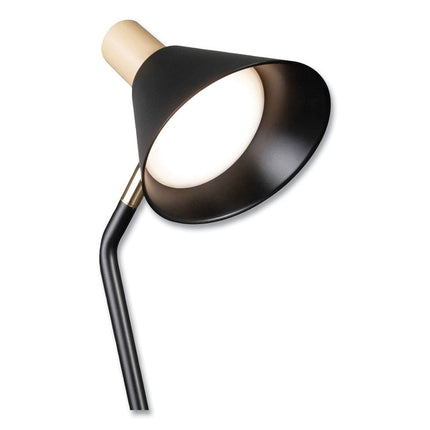 Wellness Series Merge LED Desk Lamp with Wireless Charging, 18.25" High, Black