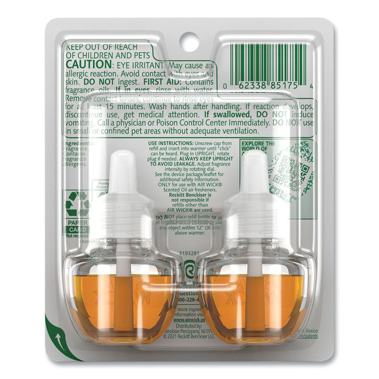 Scented Oil Twin Refill, Hawai'i Exotic Papaya/Hibiscus Flower, 0.67 oz, 2/Pack, 6 Packs/Carton