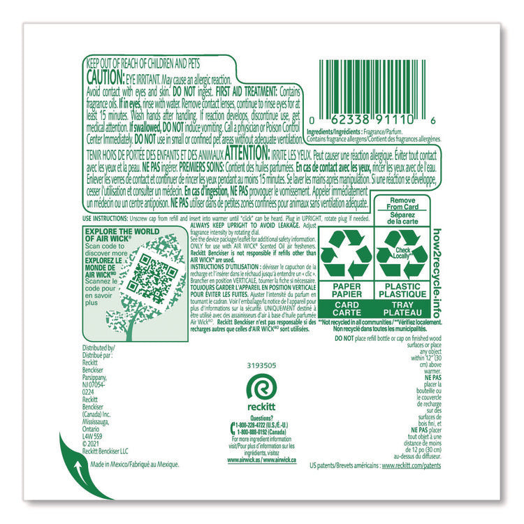 Scented Oil Refills, Paradise Retreat, 0.67 oz, 2/Pack, 6 Packs/Carton