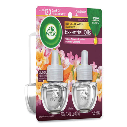 Scented Oil Refills, Summer Delights, 0.67 oz, 2/Pack, 6 Packs/Carton