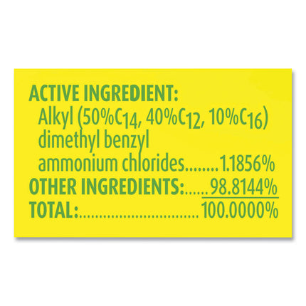 Clean and Fresh Multi-Surface Disinfectant Cleaner, Sparkling Lemon and Sunflower Essence, 144 oz Bottle, 4/Carton