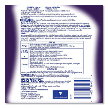 Mold And Mildew Remover With Bleach, 32 Oz Spray Bottle, 12/carton