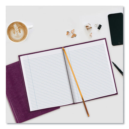 Executive Notebook with Ribbon Bookmark, 1-Subject, Medium/College Rule, Grape Cover, (75) 10.75 x 8.5 Sheets