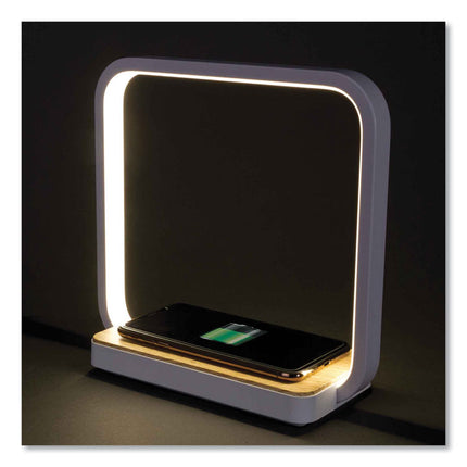 Wireless Charging Station with Night Light, USB, White
