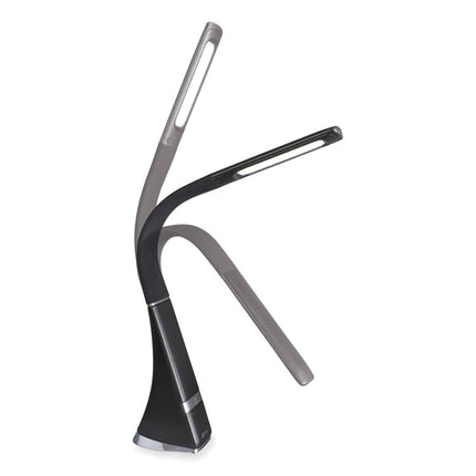 Wellness Series Recharge LED Desk Lamp, 10.75" to 18.75" High, Black