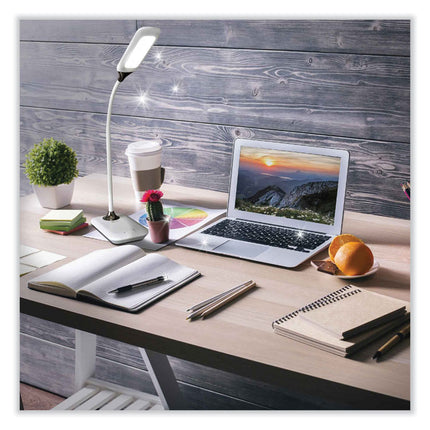 Wellness Series Sanitizing Enhance LED Desk Lamp, 8.5" to 11" High, White