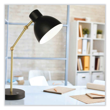 Wellness Series Adapt LED Desk Lamp, 7" to 22" High, Black