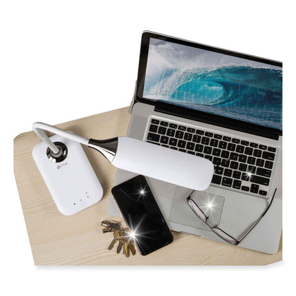 Wellness Series Sanitizing Enhance LED Desk Lamp, 8.5" to 11" High, White
