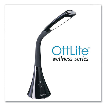 Wellness Series Swerve LED Desk Lamp, 23.25" High, Black