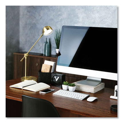 Wellness Series Direct LED Desk Lamp, 4" to 18" High, Brass
