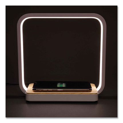 Wireless Charging Station with Night Light, USB, White