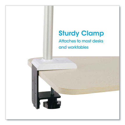 Wellness Series Perform LED Clamp Lamp with Three Color Modes, 16" to 24.75" High, White