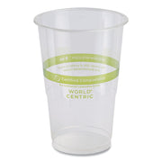 PLA Clear Cold Cups, 9 oz, Plastic, Clear, 2,000/Carton