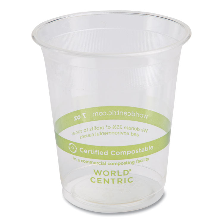PLA Clear Cold Cups, 7 oz, Plastic, Clear, 2,000/Carton