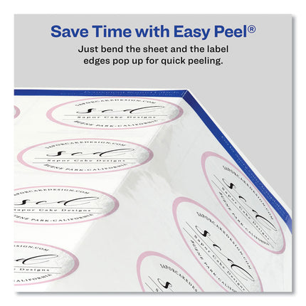 Round Print-To-The Edge Labels With Sure Feed And Easy Peel, 2" Dia, Glossy Clear, 120/pk