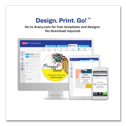 Textured Arched Print-To-The-Edge Labels, Laser Printers, 4.75 X 3.5, White, 4/sheet, 10 Sheets/pack