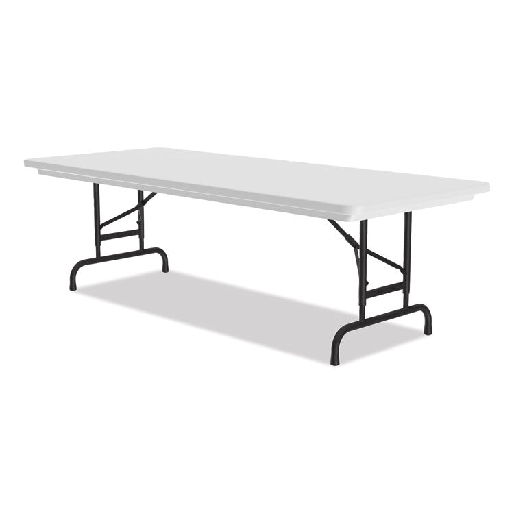 Adjustable Folding Tables, Rectangular, 96" x 30" x 22" to 32", Gray Granite Top, Black Legs, 4/Pallet