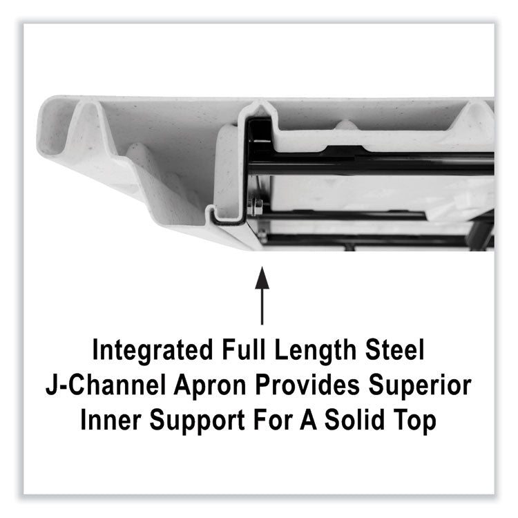 Height Adjustable Activity Tables, Round, 60" x 19" to 29", Gray Granite Top, Gray Legs, 4/Pallet
