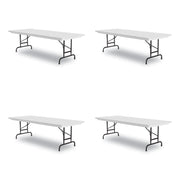 Adjustable Folding Tables, Rectangular, 60" x 30" x 22" to 32", Gray Granite Top, Black Legs, 4/Pallet