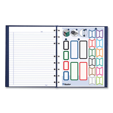 NotePro Notebook, 1-Subject, Medium/College Rule, Indigo Blue Cover, (75) 9.25 x 7.25 Sheets