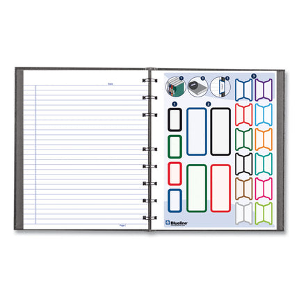 NotePro Notebook, 1-Subject, Medium/College Rule, Cool Gray Cover, (75) 9.25 x 7.25 Sheets