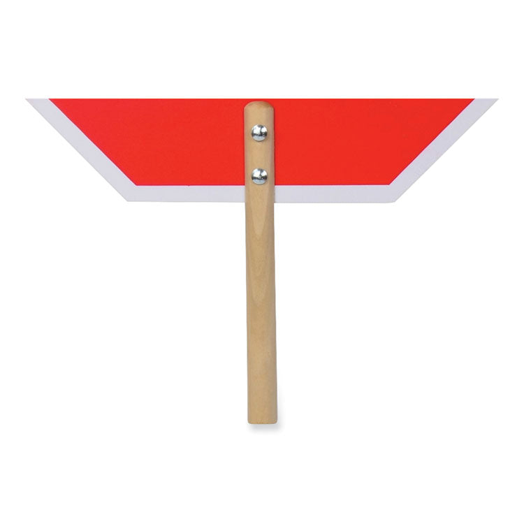 Handheld Stop Sign, 18" Red/White Face, White Graphics