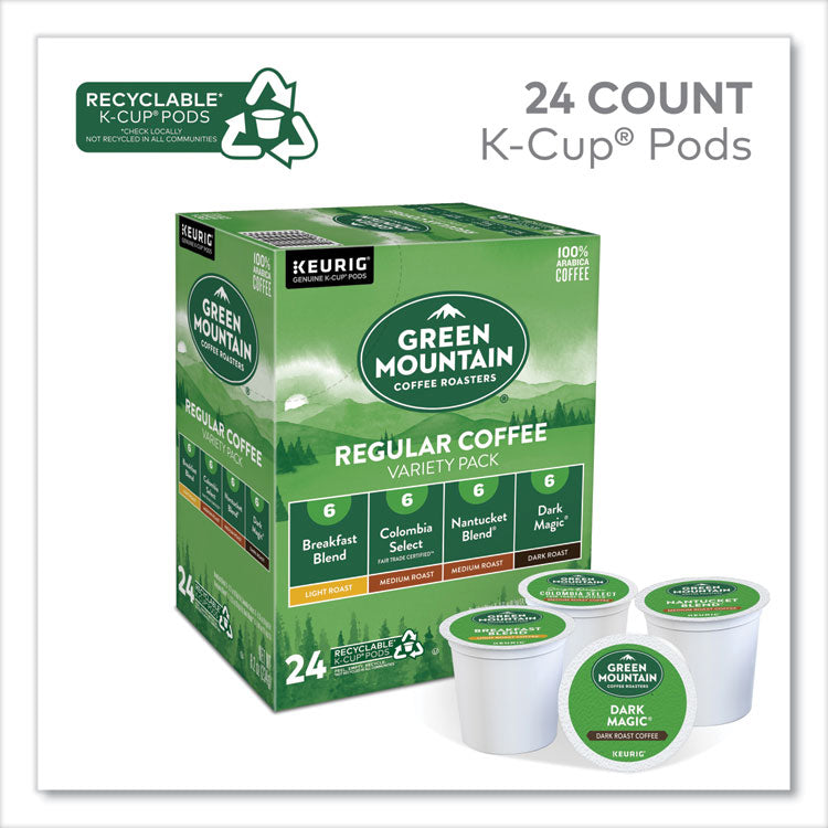 Regular Variety Pack Coffee K-Cups, Assorted Flavors, 24/Box