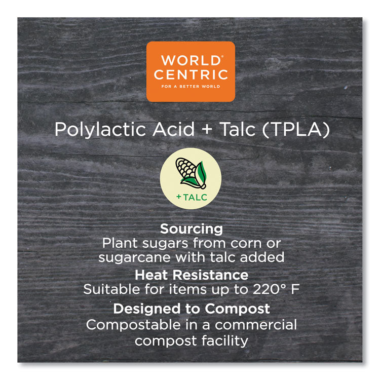 TPLA Compostable Cutlery, Soup Spoon, Plastic, White, 1,000/Carton