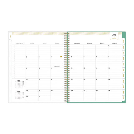 Day Designer Academic Year Weekly/Monthly Frosted Planner, Palms Artwork, 11 x 8.5, 12-Month (July to June): 2024 to 2025