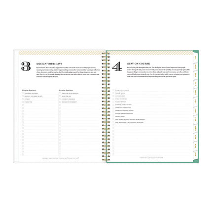 Day Designer Academic Year Weekly/Monthly Frosted Planner, Palms Artwork, 11 x 8.5, 12-Month (July to June): 2024 to 2025