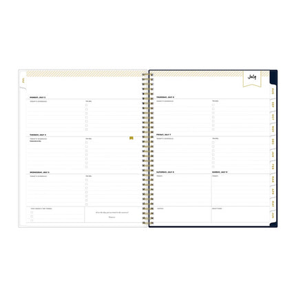 Day Designer Peyton Create-Your-Own Cover Weekly/Monthly Planner, Floral, 11 x 8.5, Navy, 12-Month (July to June): 2024-2025