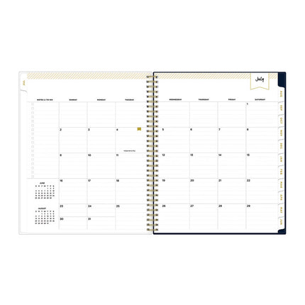 Day Designer Peyton Create-Your-Own Cover Weekly/Monthly Planner, Floral, 11 x 8.5, Navy, 12-Month (July to June): 2024-2025