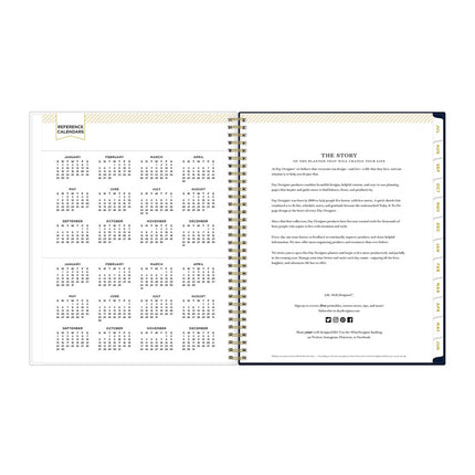 Day Designer Peyton Create-Your-Own Cover Weekly/Monthly Planner, Floral, 11 x 8.5, Navy, 12-Month (July to June): 2024-2025