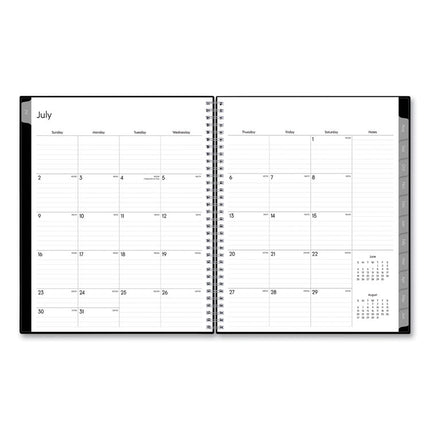 Enterprise Academic Weekly/Monthly Planner, 11 x 8.5, Black Cover, 12-Month (July to June): 2024 to 2025