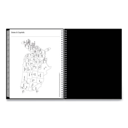 Enterprise Academic Weekly/Monthly Planner, 11 x 8.5, Black Cover, 12-Month (July to June): 2024 to 2025