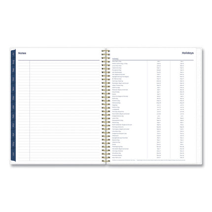 Gemma Academic Year Weekly/Monthly Planner, Geode Artwork, 11 x 8.5, Blue/Purple Cover, 12-Month (July to June): 2024 to 2025