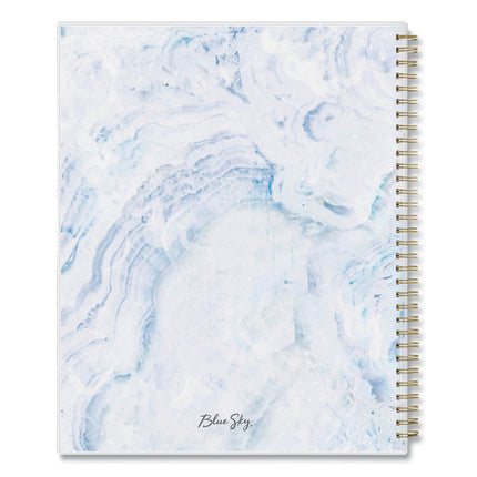 Gemma Academic Year Weekly/Monthly Planner, Geode Artwork, 11 x 8.5, Blue/Purple Cover, 12-Month (July to June): 2024 to 2025