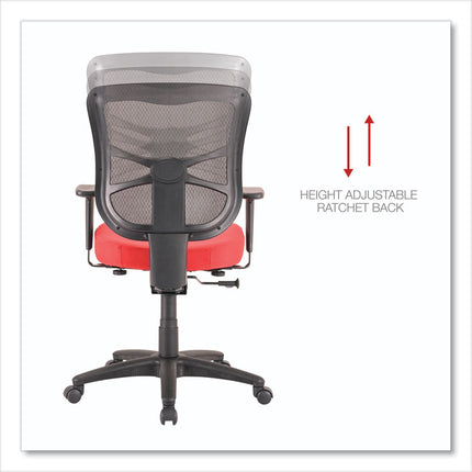 Alera Elusion Series Mesh Mid-Back Swivel/Tilt Chair, Supports Up to 275 lb, 17.9" to 21.8" Seat Height, Red